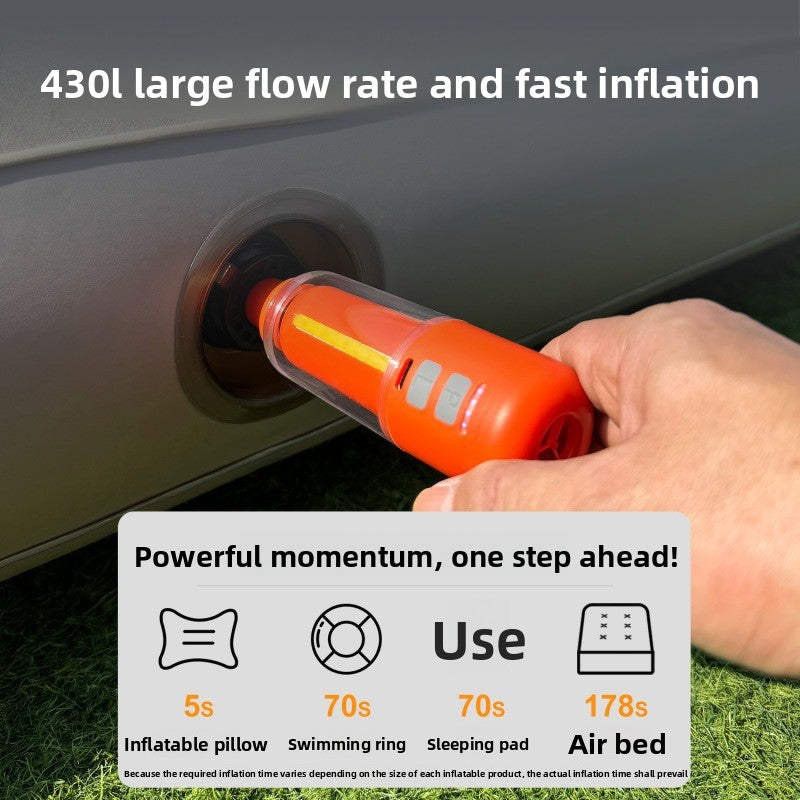 SunSit™ Portable Inflatable Pump with LED Light — Power + Light, One Device