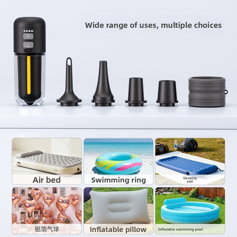 SunSit™ Portable Inflatable Pump with LED Light — Power + Light, One Device