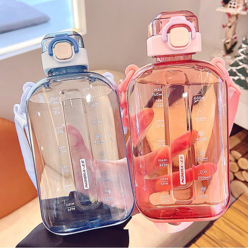 SunSit™ Summer Water Bottle with Strap — Stay Hydrated, Look Good Doing It