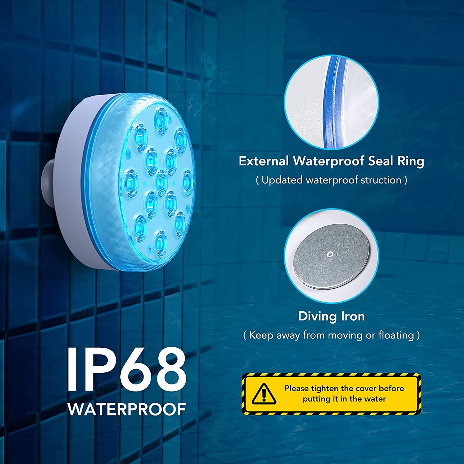 Remote Control LED Pool Light with 16 Colors
